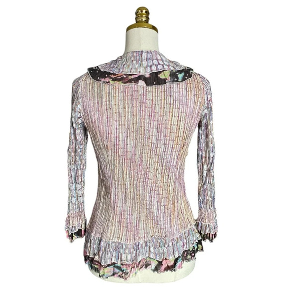 Women's Multicolor Ruffled Jacket - Picture 4 of 9